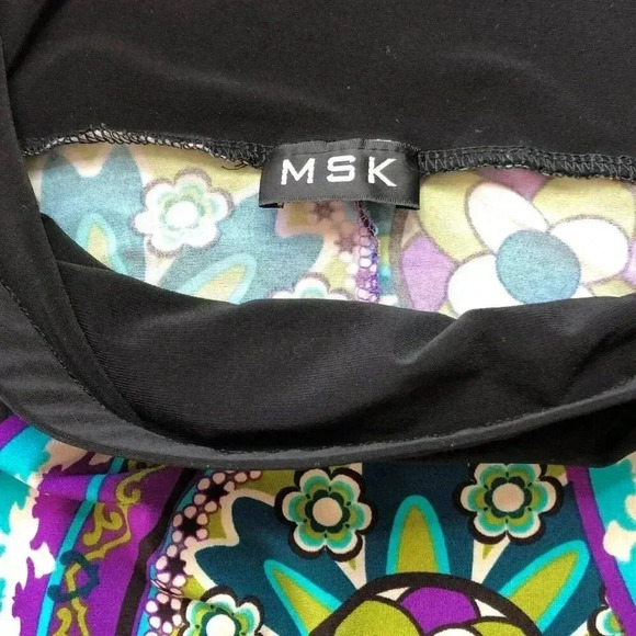 MSK Maxi Skirt Stretch Pull On Boho Artsy sz S - Picture 9 of 9